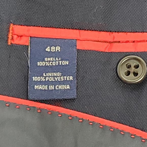 U.S. Polo Association Cotton Solid Sport Coat - Navy Blue - Picture 3 of 6